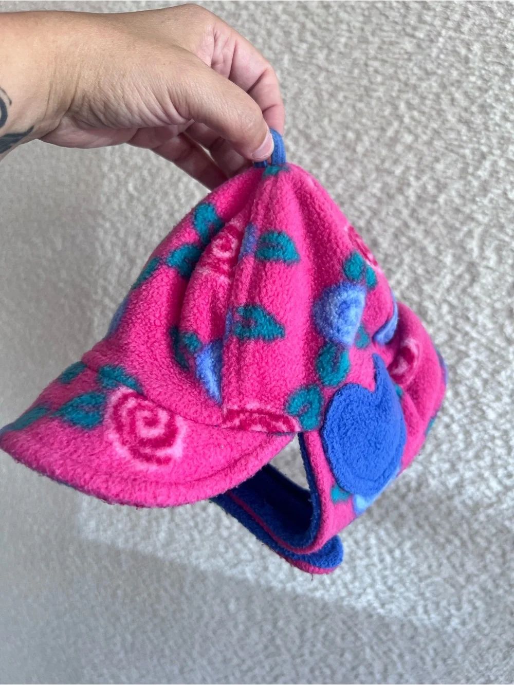 Gymboree Vintage Rainbow Tag Pink Fleece Jacket Hat Booties Bundle‎ Size 9-18 Mo